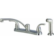 GLOBE UNION 2 Metal Lever Handle Kitchen Faucet With Matching Side Sprayer F8F11034NP-JPA3